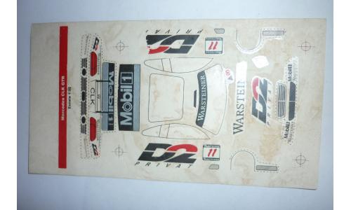 Autorama Decalque 1/32 GTR Mercedes CLK GTR